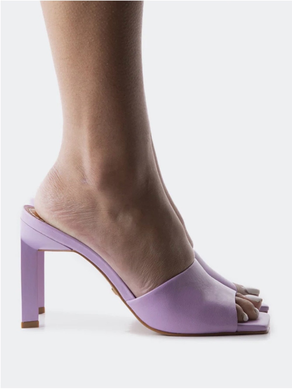 L'INTERVALLE Lilac Square-Toe High Heel Mule